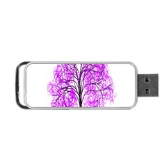 Purple Tree Portable Usb Flash (two Sides) by Nexatart