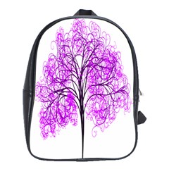 Purple Tree School Bags (xl)  by Nexatart