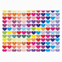 Heart Love Color Colorful Large Glasses Cloth (2-side) by Nexatart