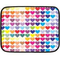 Heart Love Color Colorful Double Sided Fleece Blanket (mini)  by Nexatart