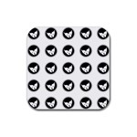 Butterfly Wallpaper Background Rubber Coaster (Square)  Front