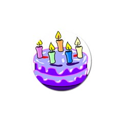 Cake Happy Birthday Golf Ball Marker by Nexatart