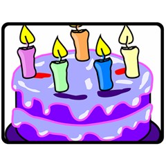 Cake Happy Birthday Fleece Blanket (large)  by Nexatart