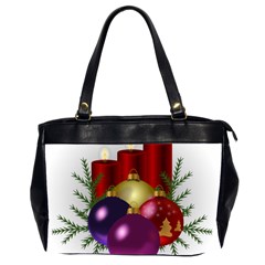 Candles Christmas Tree Decorations Office Handbags (2 Sides)  by Nexatart