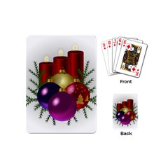 Candles Christmas Tree Decorations Playing Cards (mini)  by Nexatart