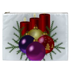 Candles Christmas Tree Decorations Cosmetic Bag (xxl)  by Nexatart