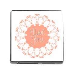 Mandala I Love You Memory Card Reader (square) by Nexatart