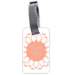 Mandala I Love You Luggage Tags (one Side)  by Nexatart