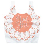 Mandala I Love You Full Print Recycle Bags (L)  Back