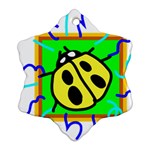 Insect Ladybug Ornament (Snowflake) Front