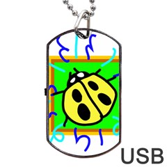 Insect Ladybug Dog Tag Usb Flash (one Side) by Nexatart