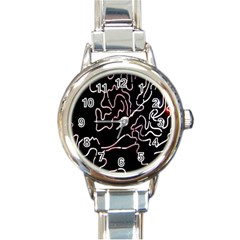 Abstract Glare Visual Art Round Italian Charm Watch by Nexatart