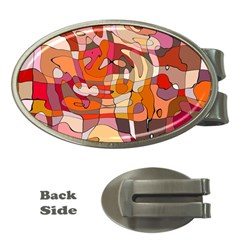 Abstract Abstraction Pattern Modern Money Clips (oval)  by Nexatart
