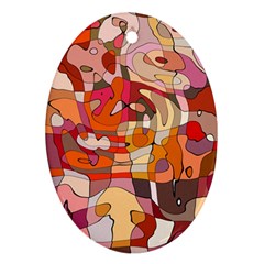 Abstract Abstraction Pattern Modern Oval Ornament (two Sides) by Nexatart