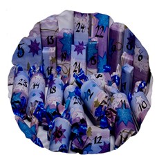 Advent Calendar Gifts Large 18  Premium Flano Round Cushions by Nexatart