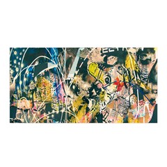 Art Graffiti Abstract Lines Satin Wrap by Nexatart