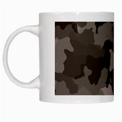 Background For Scrapbooking Or Other Camouflage Patterns Beige And Brown White Mugs by Nexatart