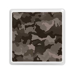 Background For Scrapbooking Or Other Camouflage Patterns Beige And Brown Memory Card Reader (square)  by Nexatart