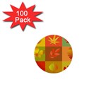 Autumn Leaves Colorful Fall Foliage 1  Mini Buttons (100 pack)  Front