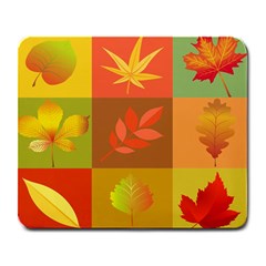 Autumn Leaves Colorful Fall Foliage Large Mousepads by Nexatart