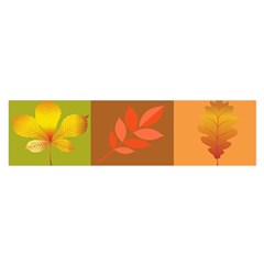 Autumn Leaves Colorful Fall Foliage Satin Scarf (oblong) by Nexatart