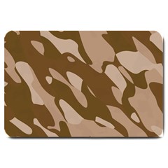 Background For Scrapbooking Or Other Beige And Brown Camouflage Patterns Large Doormat 