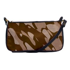Background For Scrapbooking Or Other Beige And Brown Camouflage Patterns Shoulder Clutch Bags by Nexatart