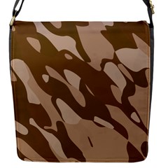 Background For Scrapbooking Or Other Beige And Brown Camouflage Patterns Flap Messenger Bag (s)