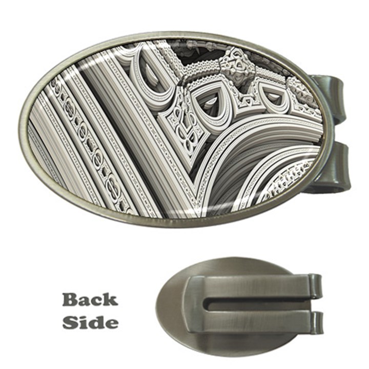 Arches Fractal Chaos Church Arch Money Clips (Oval) 