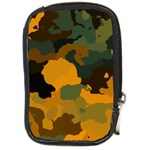 Background For Scrapbooking Or Other Camouflage Patterns Orange And Green Compact Camera Cases Front