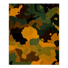 Background For Scrapbooking Or Other Camouflage Patterns Orange And Green Shower Curtain 60  X 72  (medium)  by Nexatart