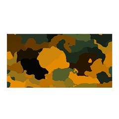 Background For Scrapbooking Or Other Camouflage Patterns Orange And Green Satin Wrap by Nexatart