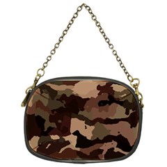 Background For Scrapbooking Or Other Camouflage Patterns Beige And Brown Chain Purses (one Side)  by Nexatart