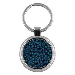 Background Abstract Textile Design Key Chains (round)  by Nexatart