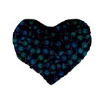 Background Abstract Textile Design Standard 16  Premium Flano Heart Shape Cushions Back