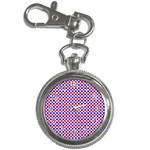 Blue Red Checkered Key Chain Watches Front