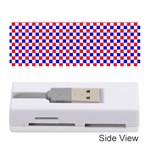 Blue Red Checkered Memory Card Reader (Stick)  Front