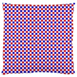 Blue Red Checkered Large Flano Cushion Case (One Side) Front