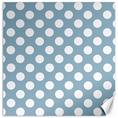 Blue Polkadot Background Canvas 20  X 20   by Nexatart