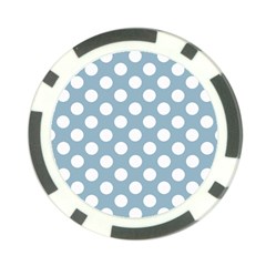 Blue Polkadot Background Poker Chip Card Guard (10 Pack) by Nexatart