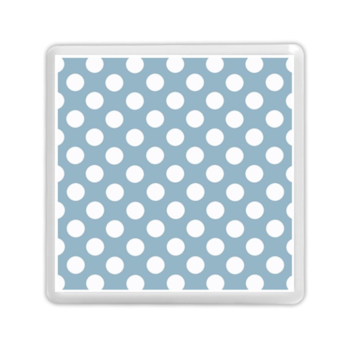 Blue Polkadot Background Memory Card Reader (Square) 