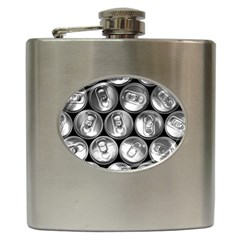 Black And White Doses Cans Fuzzy Drinks Hip Flask (6 Oz) by Nexatart