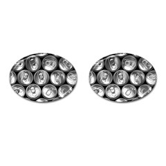 Black And White Doses Cans Fuzzy Drinks Cufflinks (oval) by Nexatart