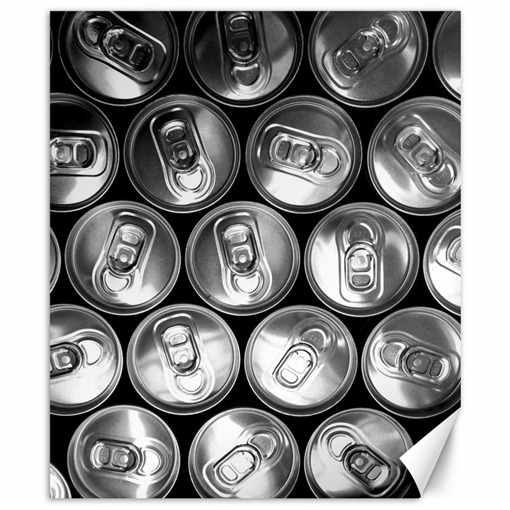 Black And White Doses Cans Fuzzy Drinks Canvas 8  x 10 
