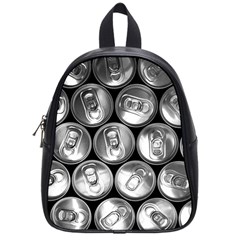 Black And White Doses Cans Fuzzy Drinks School Bags (small)  by Nexatart