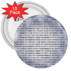 Binary Computer Technology Code 3  Buttons (10 Pack) 