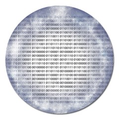 Binary Computer Technology Code Magnet 5  (round) by Nexatart