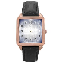 Binary Computer Technology Code Rose Gold Leather Watch  by Nexatart