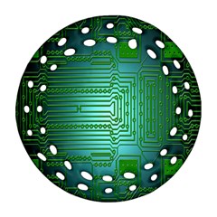 Board Conductors Circuits Ornament (round Filigree)