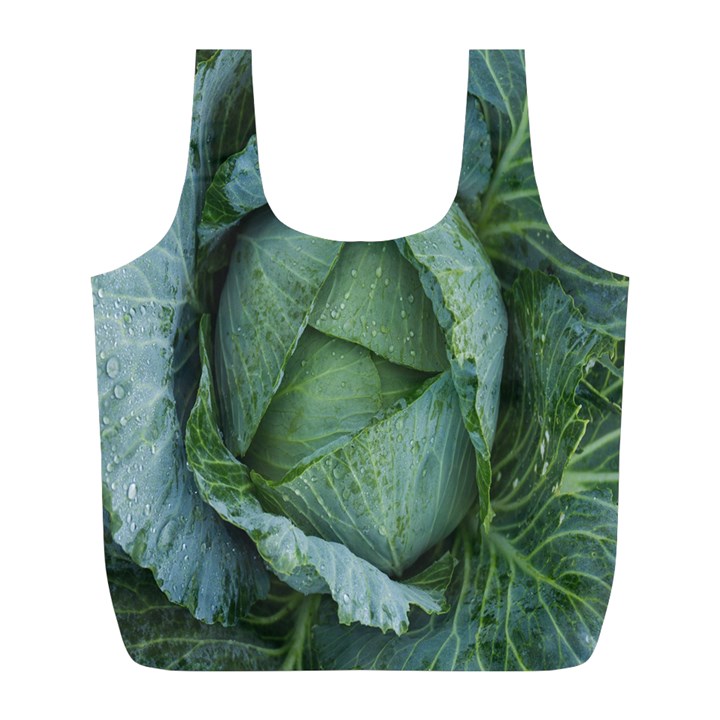 Bright Cabbage Color Dew Flora Full Print Recycle Bags (L) 